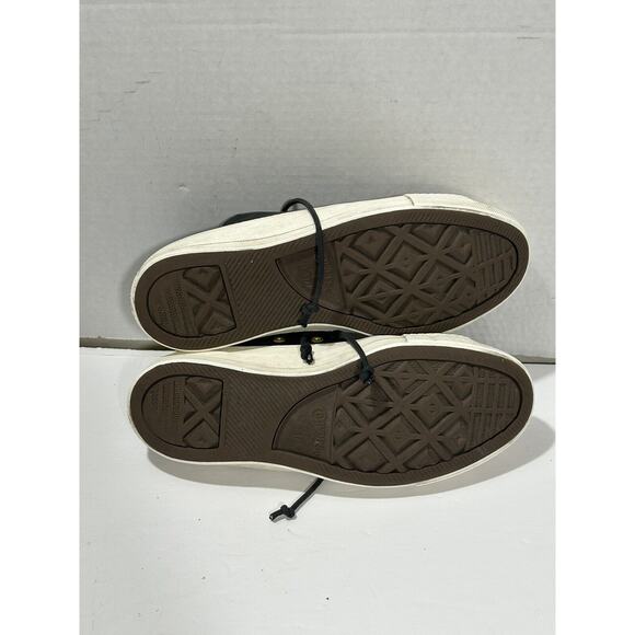 CONVERSE CT All Star Ox Womens Sz 7 Frilly Thrills Black Leather Scalloped Shoes - Picture 10 of 10